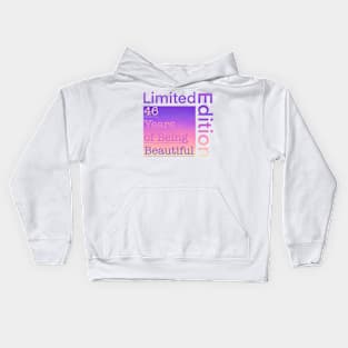 46 Year Old Gift Gradient Limited Edition 46th Retro Birthday Kids Hoodie